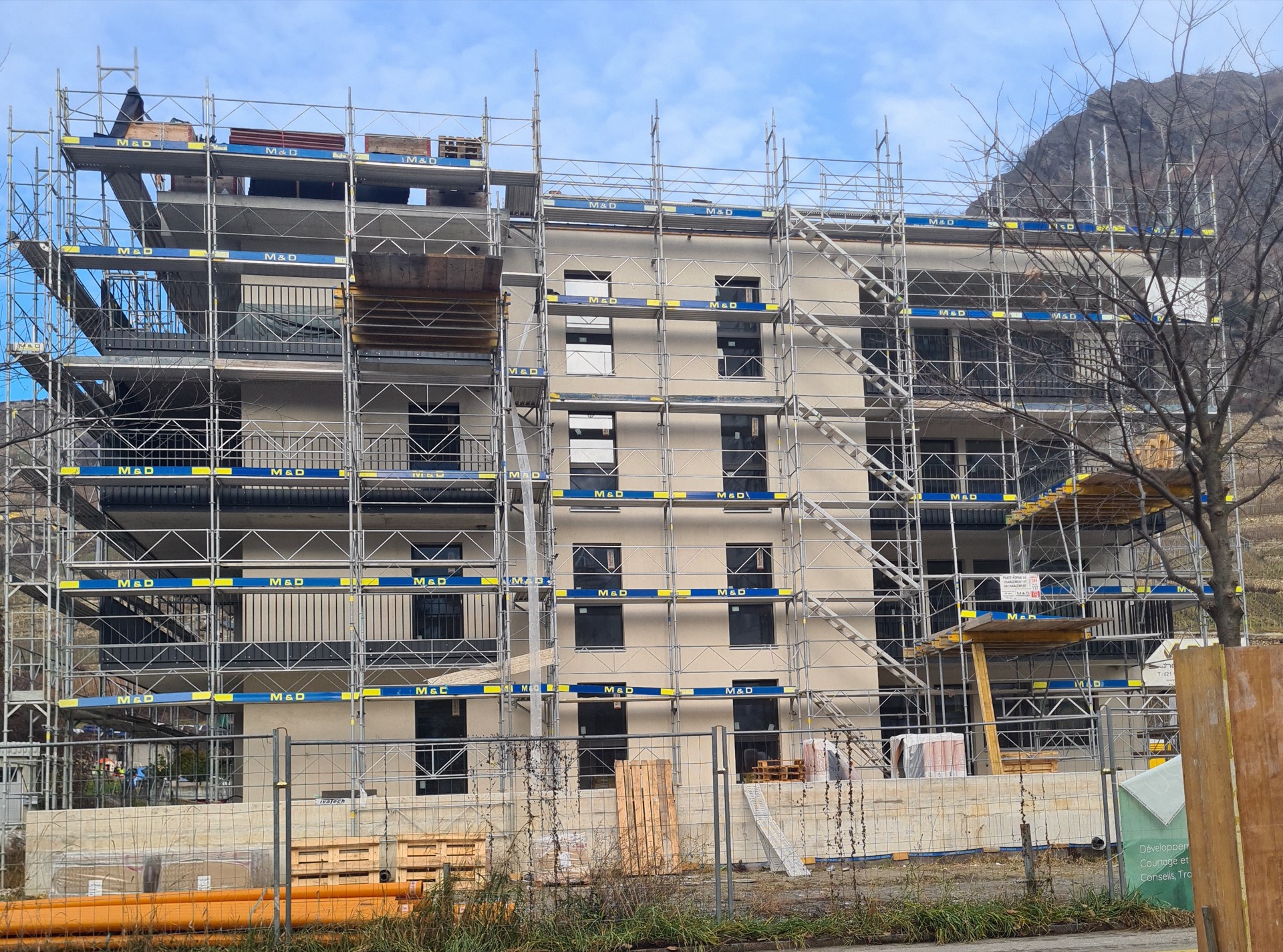 Construction d'un immeuble — détail du chantier