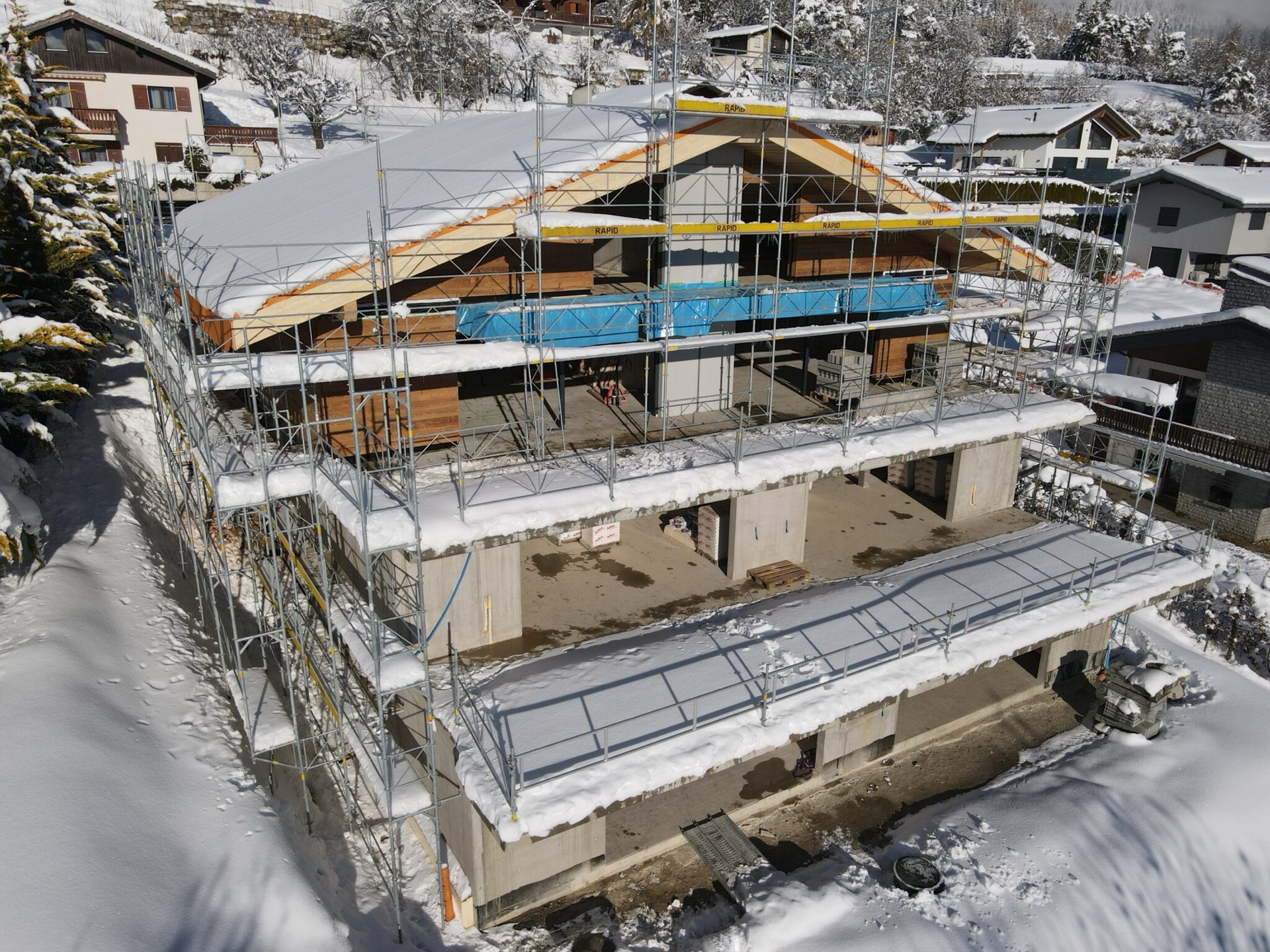 Immeuble de 6 appartements — détail du chantier